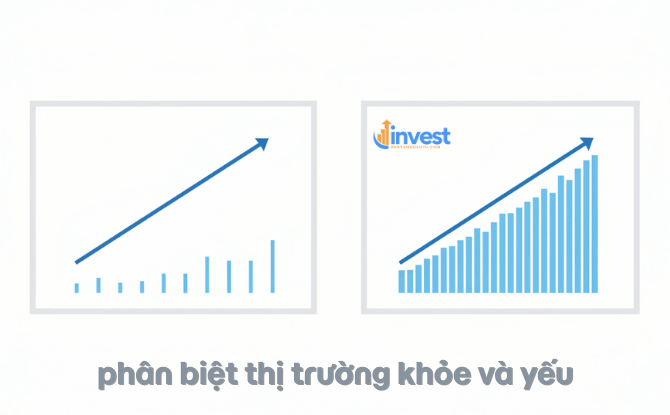 phân biệt thị trường khỏe và yếu 