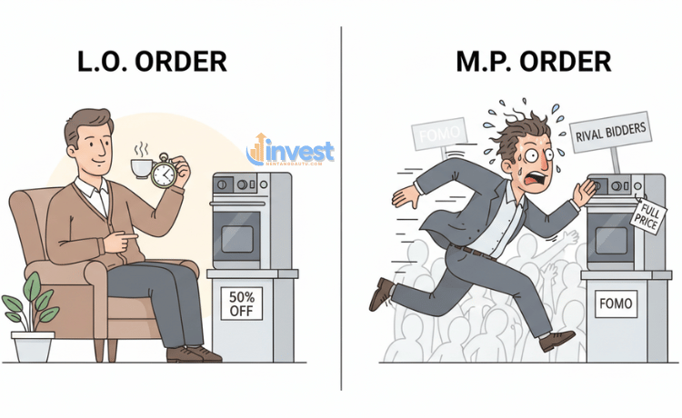 So sánh Lệnh LO và Lệnh thị trường (MP)