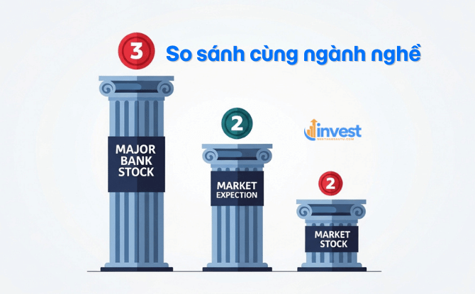 So sánh P/B giữa các doanh nghiệp cùng ngành