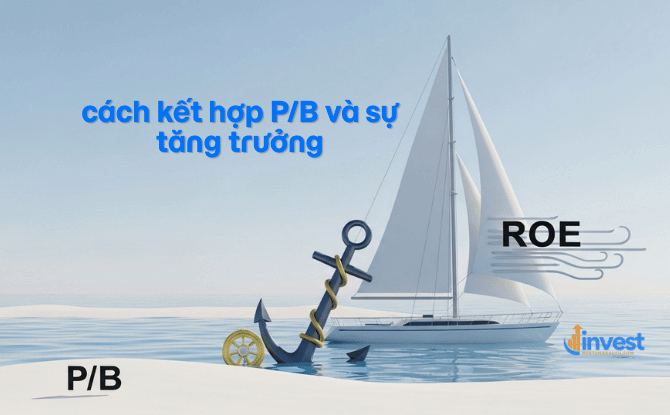 Tổng kết cách kết hợp P/B và sự tăng trưởng.