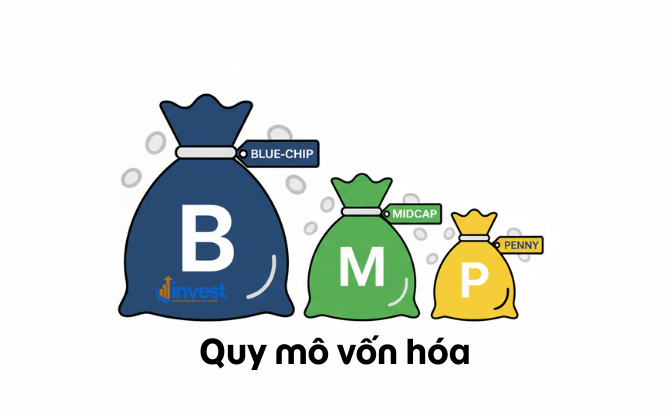 Phân loại cổ phiếu Blue-chip, Midcap, Penny