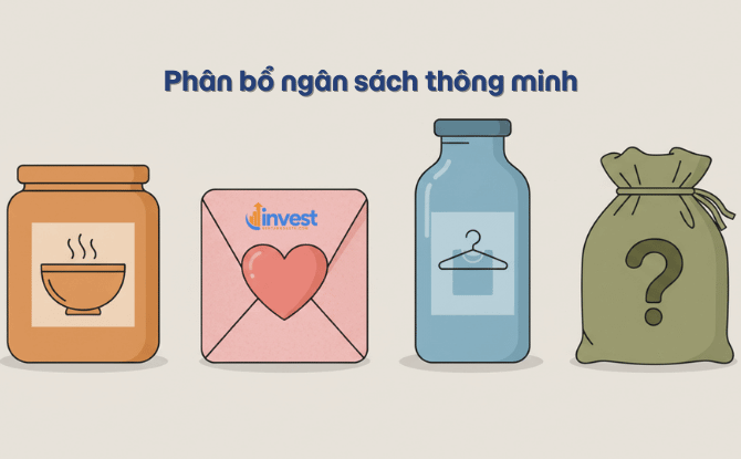 Phân bổ vào 4 nhóm chi tiêu chính
