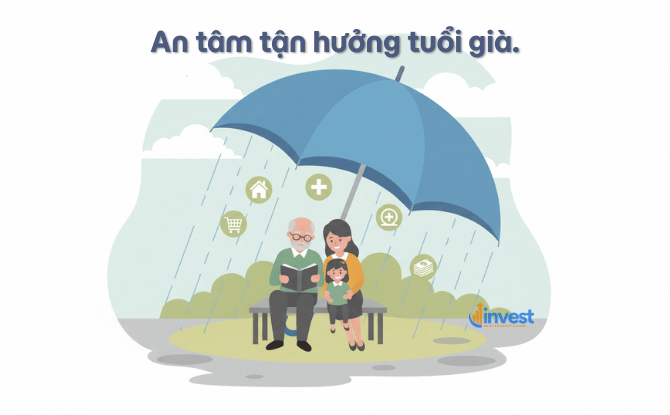 An tâm tận hưởng tuổi già.